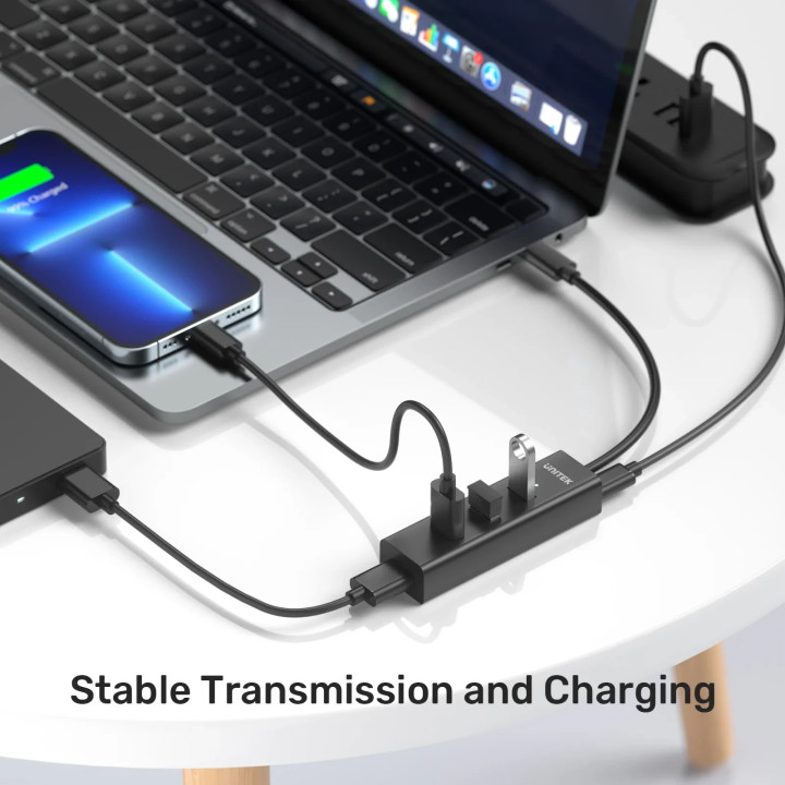 Хъб Unitek USB-C 4 port - 4 x USB3.0 Black - Y-3089Z01