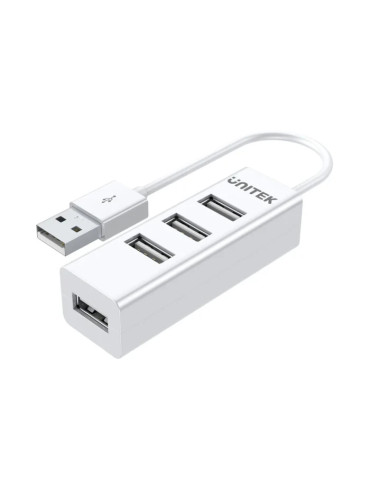 Хъб Unitek USB 2.0 HUB 4 port White - Y-2146