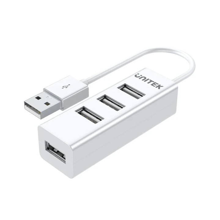 Хъб Unitek USB 2.0 HUB 4 port White - Y-2146