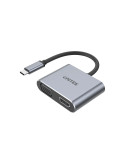 Докинг станция Unitek Type-C 4-in-1, uHUB Q4  Lite D1049A - USB-C PD100W x 1, HDMI x 1, VGA, USB2.0 x 1