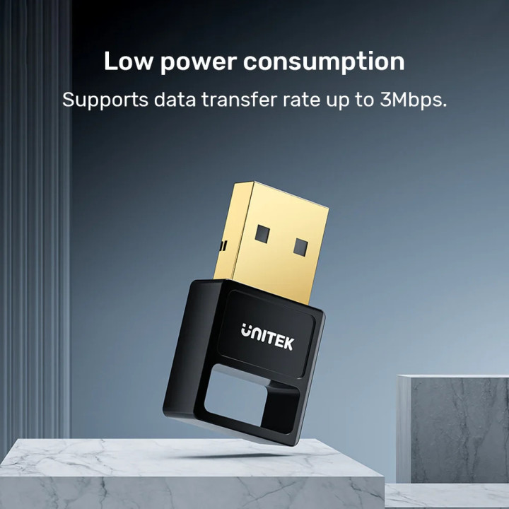 Bluetooth адаптер Unitek Bluetooth 5.3 USB adapter, Black - B105B