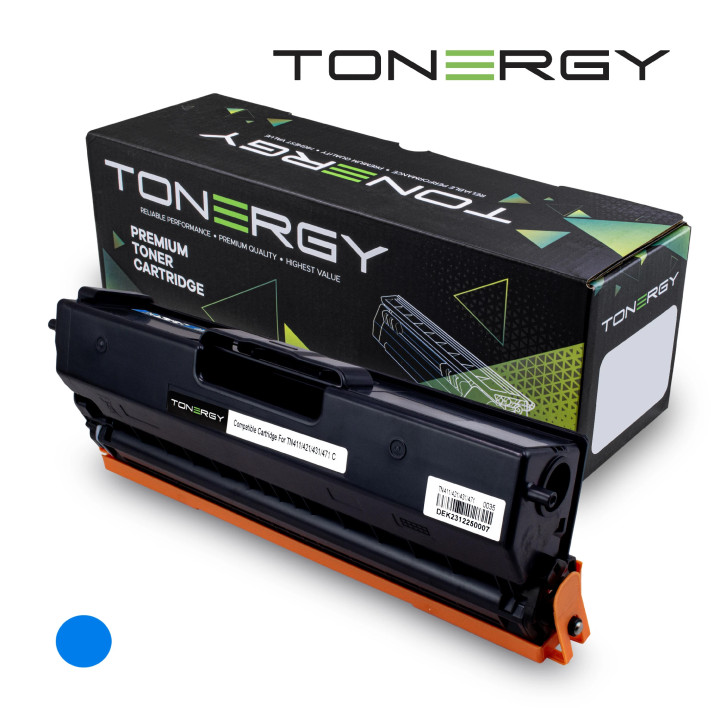 Съвместима тонер касета Tonergy Brother TN-411 TN-421 TN-431 TN-471 Cyan, 1.8K - TONERGY-TN411/421/431/471-C