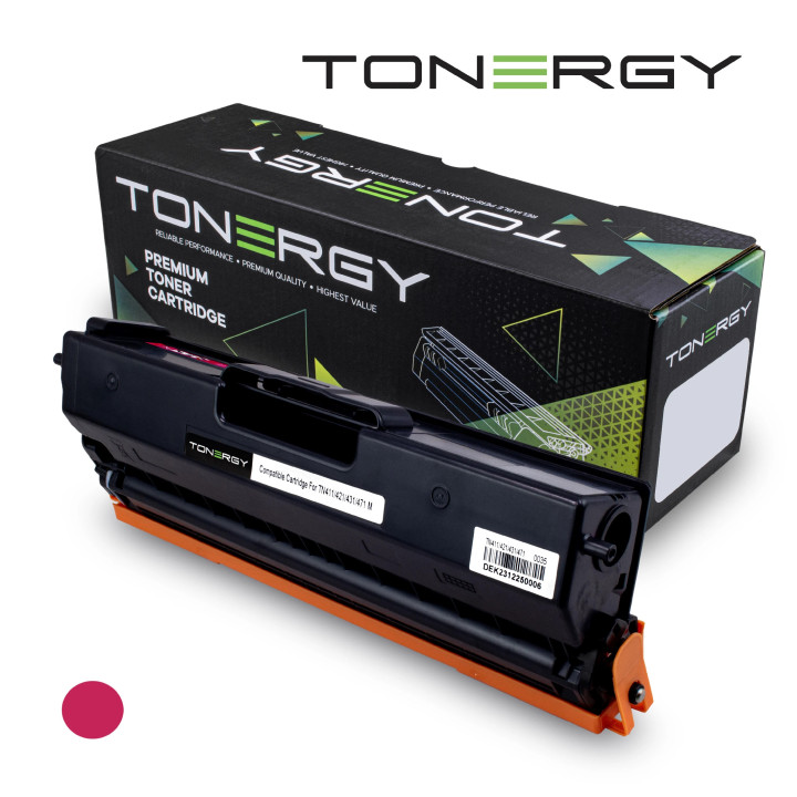 Съвместима тонер касета Tonergy Brother TN-411 TN-421 TN-431 TN-471 Magenta, 1.8K - TONERGY-TN411/421/431/471-M