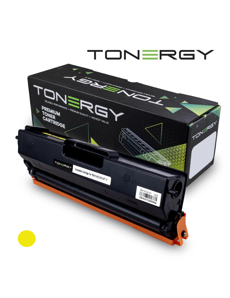 Съвместима тонер касета Tonergy Brother TN-411 TN-421 TN-431 TN-471 Yellow, 1.8K - TONERGY-TN411/421/431/471-Y