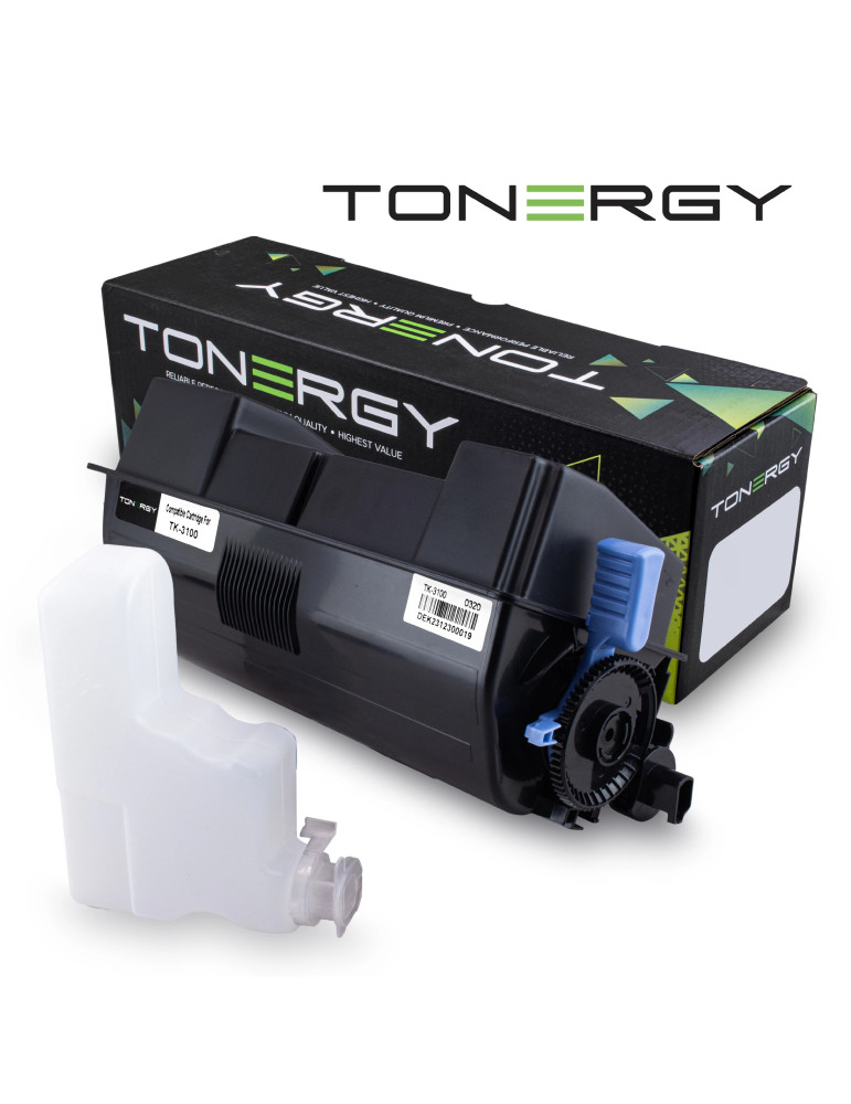 Съвместима тонер касета Tonergy Kyocera TK-3100 TK-3101 TK-3102 TK-3104 Black, 12.5k - TONERGY-TK-3100/3101/3102/3104