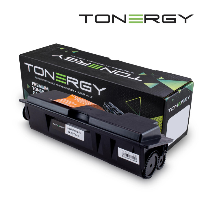 Съвместима тонер касета Tonergy Kyocera TK-17 TK-18 TK-100 Black, 6k - TONERGY-TK-17/18/100-Universal