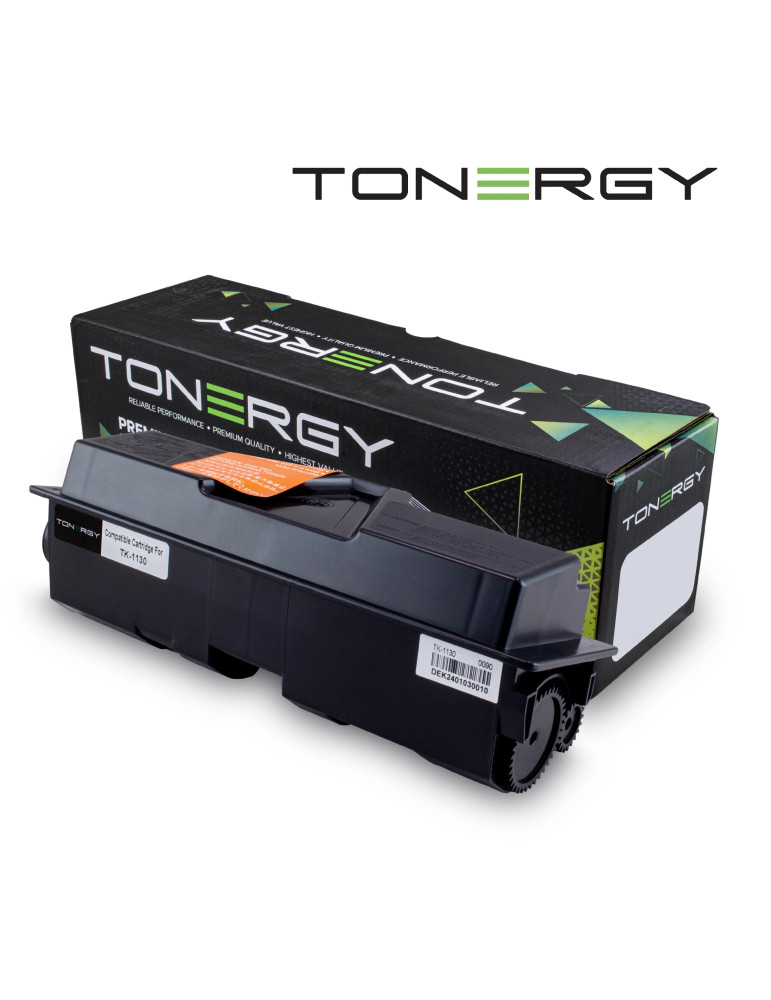 Съвместима тонер касета Tonergy Kyocera TK-1130 TK-1132 TK-1133 TK-1134 Black, 3k - TONERGY-TK-1130/1132/1133