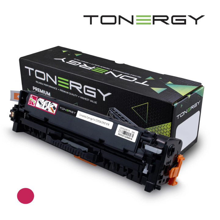 Съвместима тонер касета Tonergy HP 304A CC533A Canon CRG-718/CRG-318/CRG-418/CRG-118 Magenta, 2.8K - TONERGY-CC533A/CRG-718