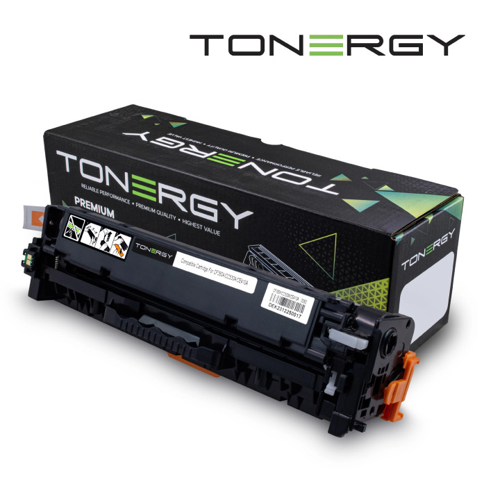 Съвместима тонер касета Tonergy HP 312A 304A 305A CF380A/CC530A/CE410A Black, Standard Capacity 2.4k - TONERGY-CF380A
