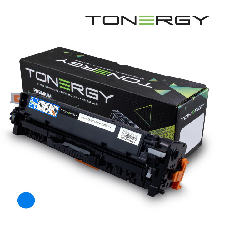 Съвместима тонер касета Tonergy HP 312A 304A 305A CF381A/CC531A/CE411A Cyan, Standard Capacity 2.7k - TONERGY-CF381A