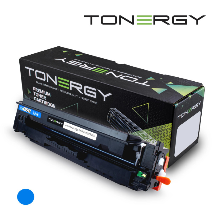 Съвместима тонер касета Tonergy HP 410X CF411X Canon CRG-046H Cyan, High Capacity 5K - TONERGY-CRG046H-C