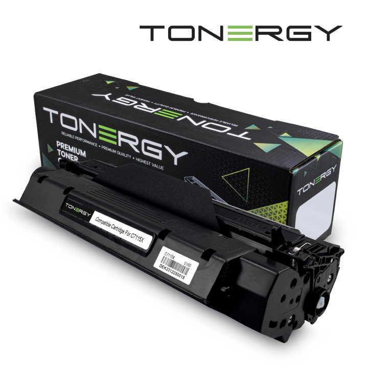Съвместима тонер касета Tonergy HP 15X 13X 24X C7115X/2613X/2624X Canon EP-25 Black, High Capacity 4k - TONERGY-C7115X/2613X/2624X