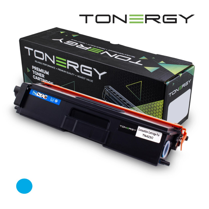 Съвместима тонер касета Tonergy Brother TN423C Cyan, High Capacity 4k - TONERGY-TN423C