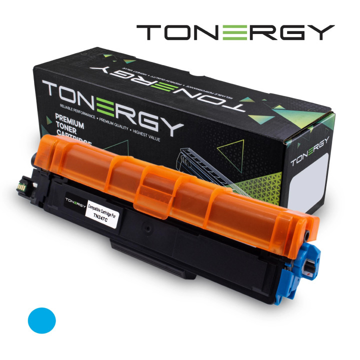 Съвместима тонер касета Tonergy Brother TN247C Cyan, High Capacity 2.3k - TONERGY-TN247C