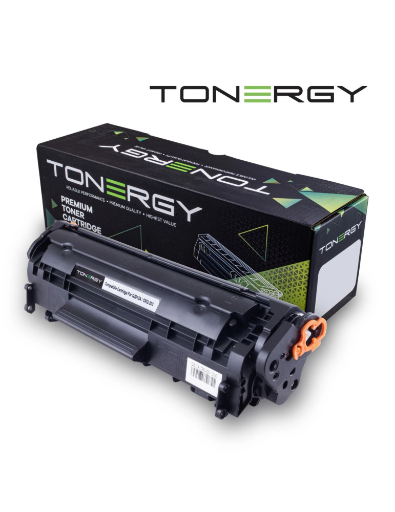 Съвместима тонер касета Tonergy HP 12A Q2612A Canon CRG-703 Black, 2k - TONERGY-Q2612A/CRG-703