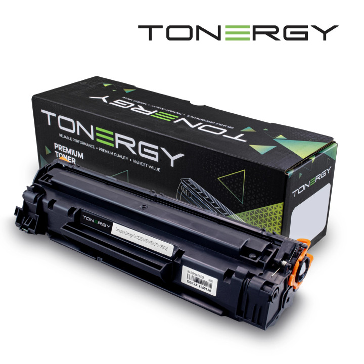 Съвместима тонер касета Tonergy HP 35A 36A 78A 85A CE285A/CB435A/CB436A/CF278A Canon CRG-725 Black, 2k - TONERGY-CE285A/CB435A/CB436A/CF2