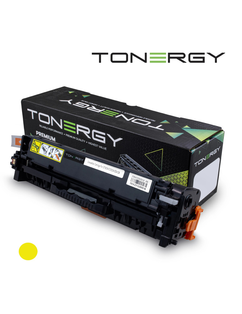 Съвместима тонер касета Tonergy HP 312A 304A 305A CF382A/CC532A/CE412A Yellow, Standard Capacity 2.7k - TONERGY-CF382A