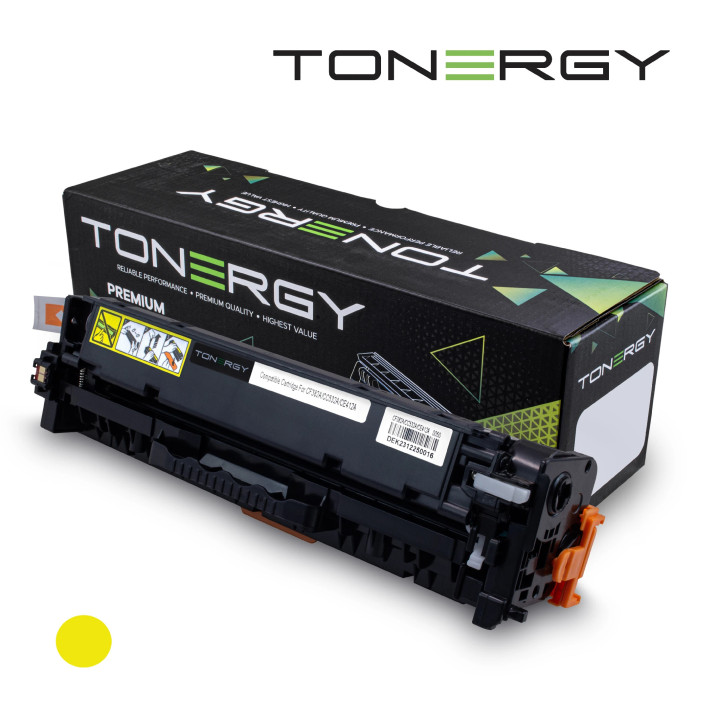 Съвместима тонер касета Tonergy HP 312A 304A 305A CF382A/CC532A/CE412A Yellow, Standard Capacity 2.7k - TONERGY-CF382A