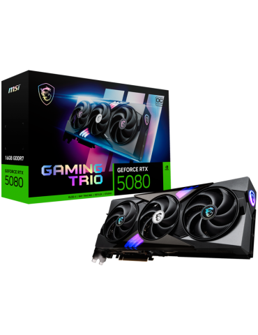 Видео карта MSI Nvidia GeForce RTX 5080 16G GAMING TRIO OC WHITE, 16GB GDDR7, 256bit