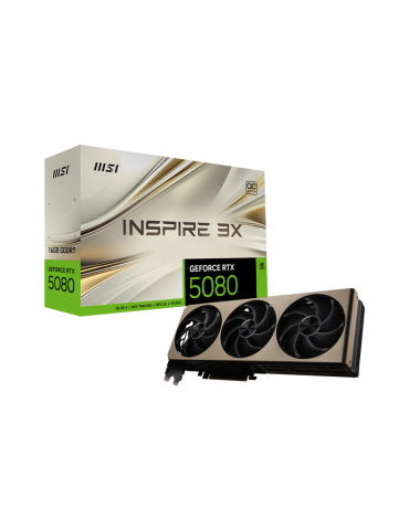 Видео карта MSI Nvidia GeForce RTX 5080 16G INSPIRE 3X OC, 16GB GDDR7, 256bit - 912-V531-064