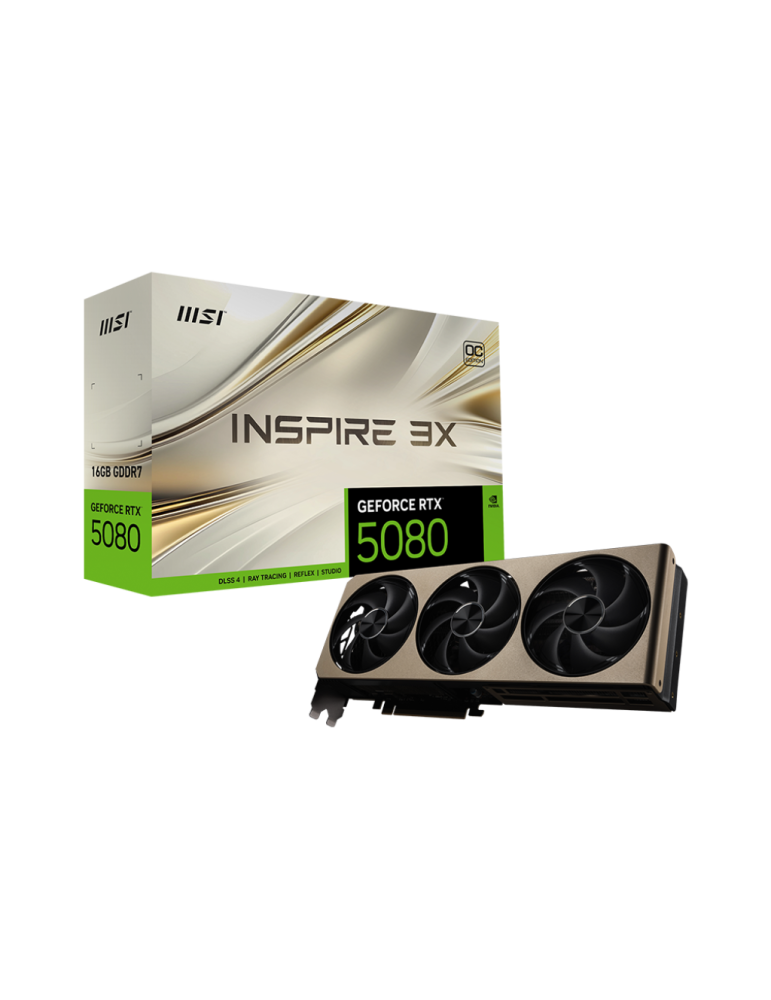 Видео карта MSI Nvidia GeForce RTX 5080 16G INSPIRE 3X OC, 16GB GDDR7, 256bit - 912-V531-064