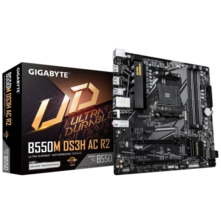 Дънна платка Gigabyte B550M DS3H AC R2, AM4