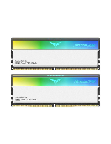 RAM памет Team Group 32GB(2x16GB) DDR5 6000MHz T-Force XTREEM ARGB White CL30 - FFAD532G6000HC30DC01