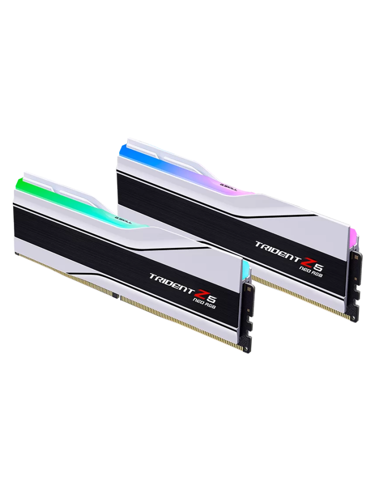 RAM памет G.SKILL 64GB(2x32GB) DDR5 6000MHz Trident Z5 Neo RGB White CL26, AMD EXPO - F5-6000J2636H32GX2-TZ5NRW