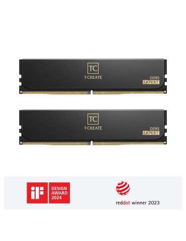 RAM памет Team Group 32GB(2x16GB) DDR5 5600MHz T-CREATE EXPERT Black CL38 - CTCED532G5600HC38GDC01