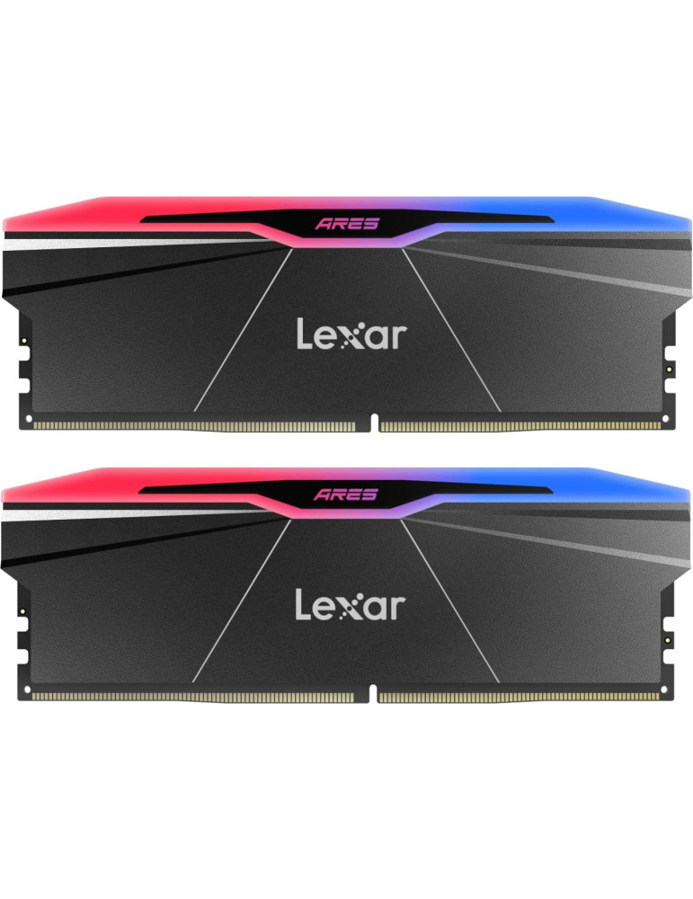 RAM памет Lexar 32GB(2x16GB) DDR5 6000MHz Ares CL28 1.35V Memory with heatsink and RGB lighting, Dual pack, Black Color - LD5U16G60C28BR-RGD