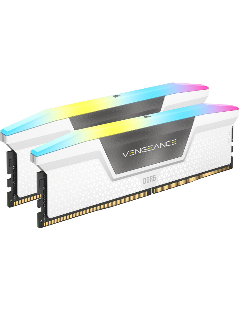 RAM памет Corsair 32GB(2x16GB) DDR5 6000MHz Vengeance RGB, CL36-44-44-96 1.40V Intel XMP & AMD EXPO - White - CMH32GX5M2E6000Z36W