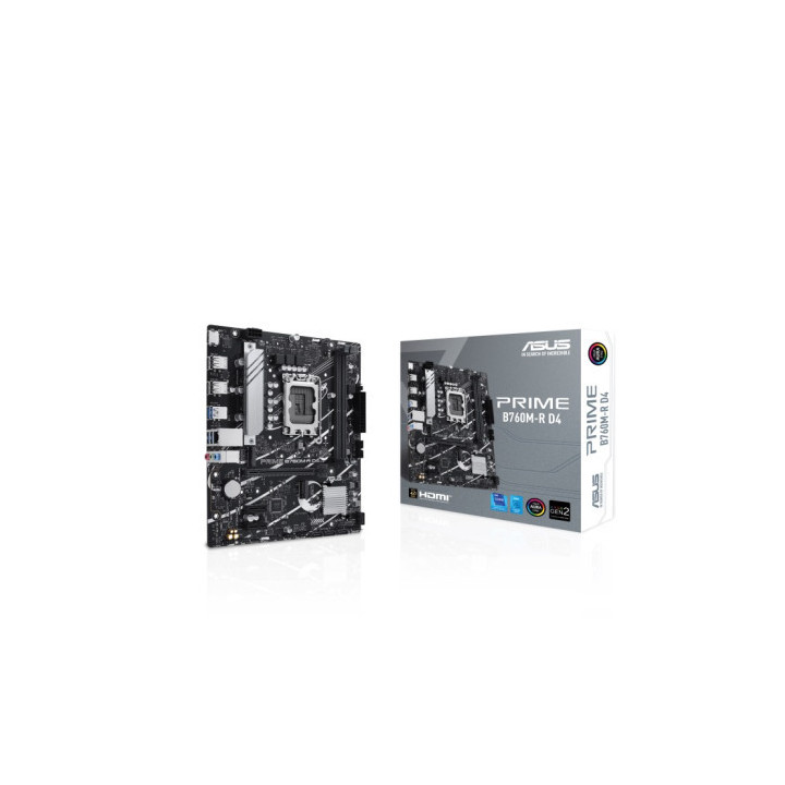 Дънна платка Asus PRIME B760M-R D4, LGA1700, DDR4 - 90MB1HA0-M0EAY0