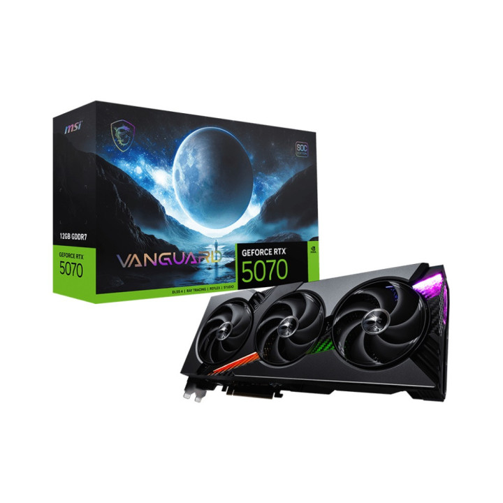 Видео карта MSI Nvidia GeForce RTX 5070 12G VANGUARD SOC, 12GB GDDR7, 192bit