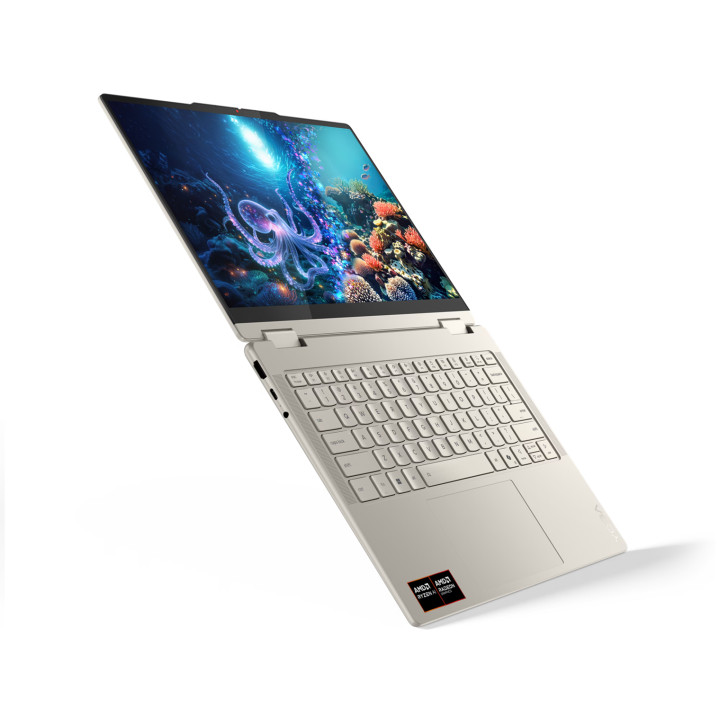 Лаптоп Lenovo Yoga 7 2in 1, AMD Ryzen AI 7 350, 14", 32GB RAM, 1TB SSD, Integrated AMD Radeon 860M Graphics, Win 11 Home - 83JR0012BM