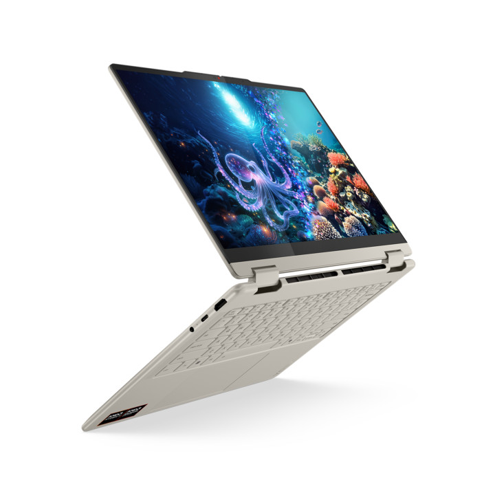 Лаптоп Lenovo Yoga 7 2in 1, AMD Ryzen AI 7 350, 14", 32GB RAM, 1TB SSD, Integrated AMD Radeon 860M Graphics, Win 11 Home - 83JR0012BM