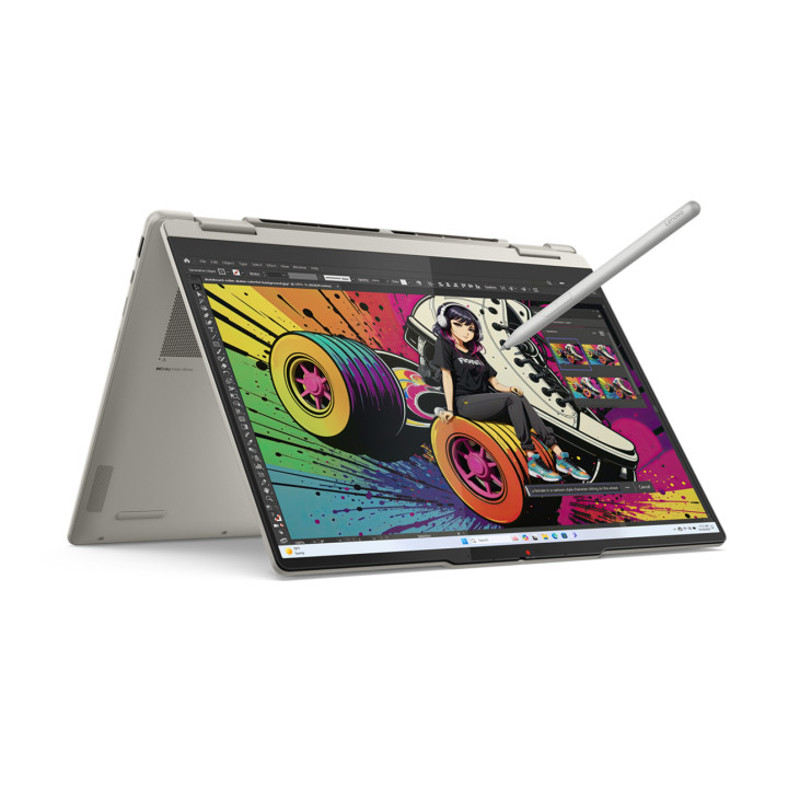 Лаптоп Lenovo Yoga 7 2in 1, AMD Ryzen AI 7 350, 14", 32GB RAM, 1TB SSD, Integrated AMD Radeon 860M Graphics, Win 11 Home - 83JR0012BM