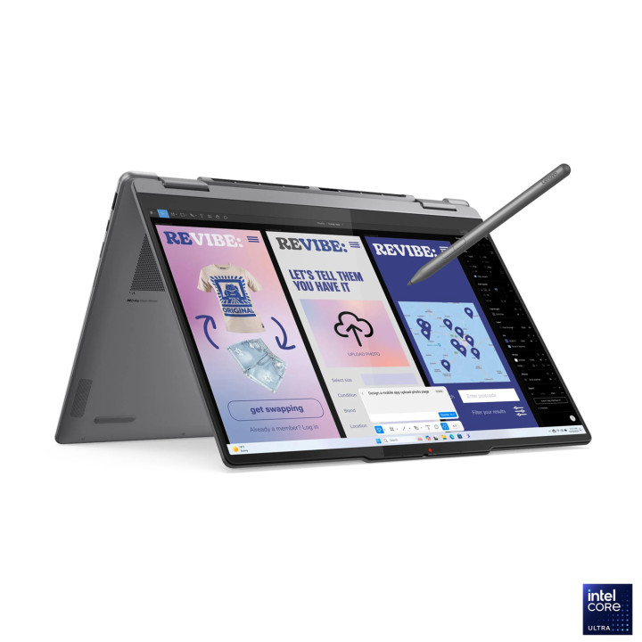 Лаптоп Lenovo Yoga 7 2in 1, Intel Core Ultra 7 258V, 14", 32GB RAM, 1TB SSD, Integrated Intel Arc Graphics 140V, Win 11 Home - 83JQ001NBM