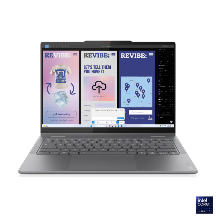 Лаптоп Lenovo Yoga 7 2in 1, Intel Core Ultra 7 258V, 14", 32GB RAM, 1TB SSD, Integrated Intel Arc Graphics 140V, Win 11 Home - 83JQ001NBM