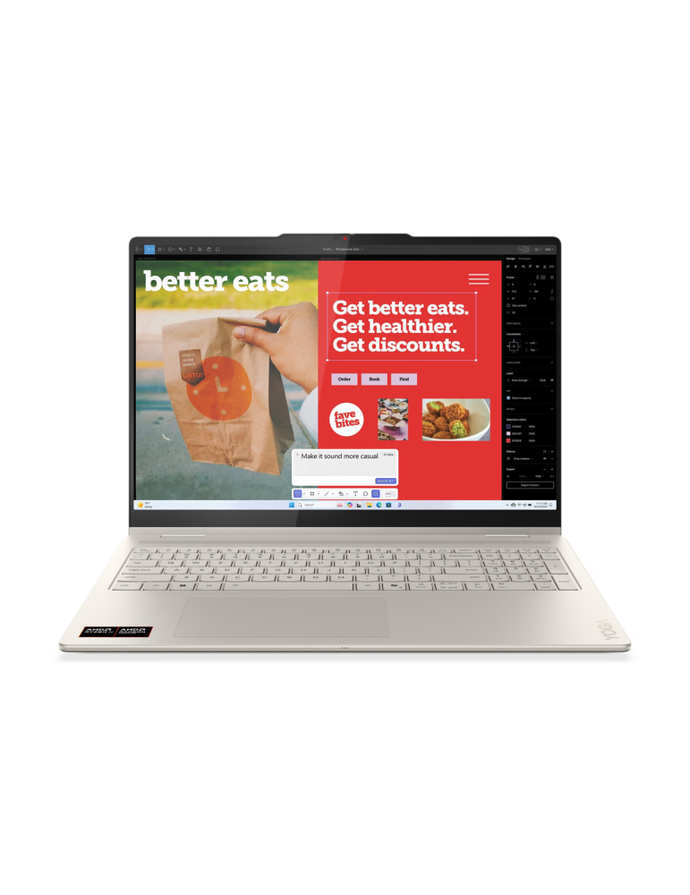 Лаптоп Lenovo Yoga 7 2in 1, AMD Ryzen AI 7 350, 16", 32GB RAM, 1TB SSD, Integrated AMD Radeon 860M Graphics, Win 11 Home - 83JU0010RM