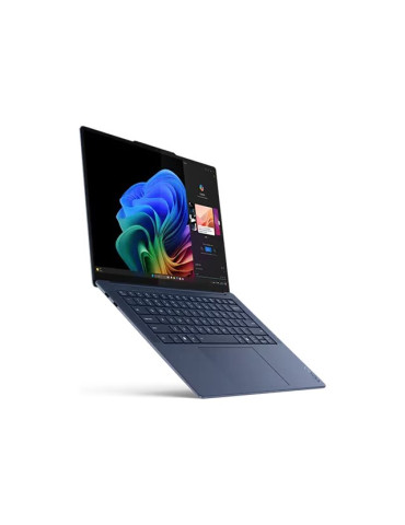 Лаптоп Lenovo Yoga Slim 7 Qualcomm SD X1E78100, 14.5" 3K OLED 500N 90Hz Touch, 32GB DDR5 RAM, 1TB SSD, Win 11 Pro, Cosmic Blue - 83ED000SBM