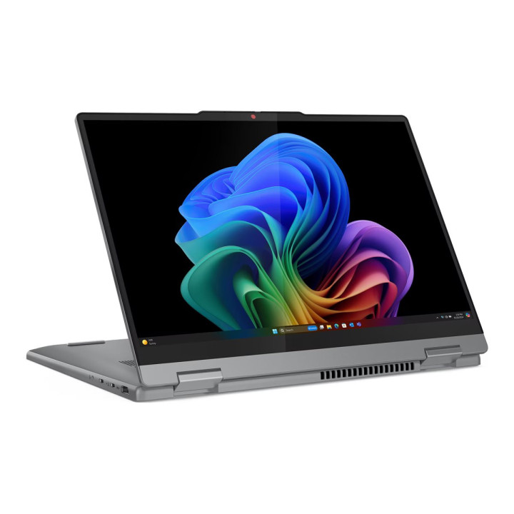 Лаптоп Lenovo IdeaPad 5 2in 1, Qualcomm Snapdragon X1P42100, 14" WUXGA OLED 400N Touch, 16GB DDR5 RAM, 1TB SSD, Win 11 Home, Luna Grey   Pen - 83GH002CBM