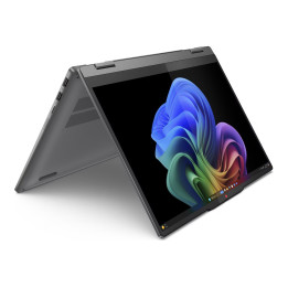 Лаптоп Lenovo IdeaPad 5 2in 1, Qualcomm Snapdragon X1P42100, 14" WUXGA OLED 400N Touch, 16GB DDR5 RAM, 1TB SSD, Win 11 Home, Luna Grey   Pen - 83GH002CBM