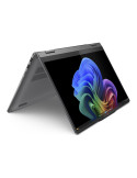 Лаптоп Lenovo IdeaPad 5 2in 1, Qualcomm Snapdragon X1P42100, 14" WUXGA OLED 400N Touch, 16GB DDR5 RAM, 1TB SSD, Win 11 Home, Luna Grey   Pen - 83GH002CBM