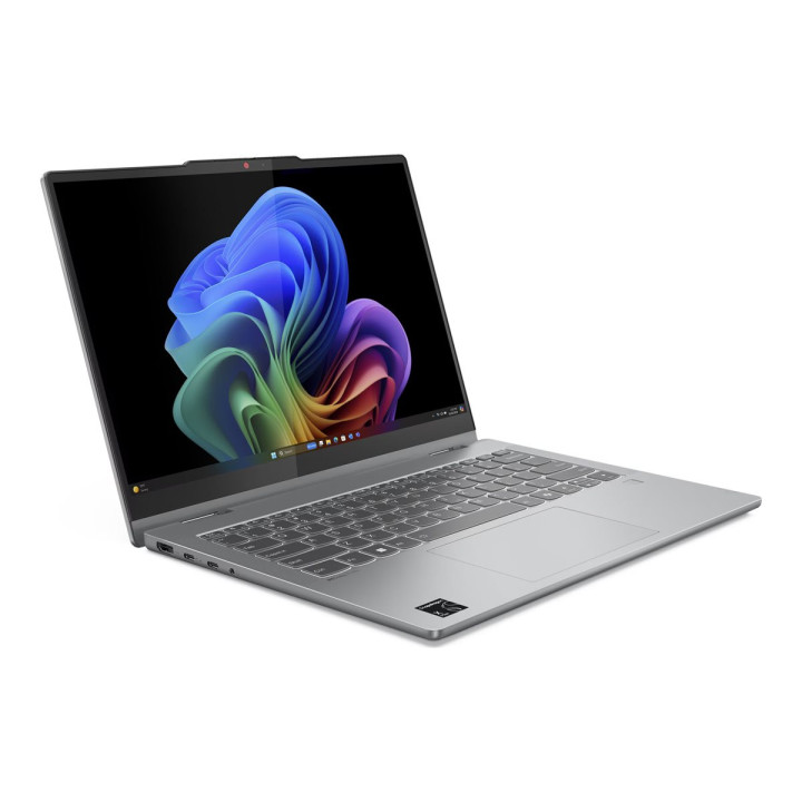 Лаптоп Lenovo IdeaPad 5 2in 1, Qualcomm Snapdragon X1P42100, 14" WUXGA OLED 400N Touch, 16GB DDR5 RAM, 1TB SSD, Win 11 Home, Luna Grey   Pen - 83GH002CBM