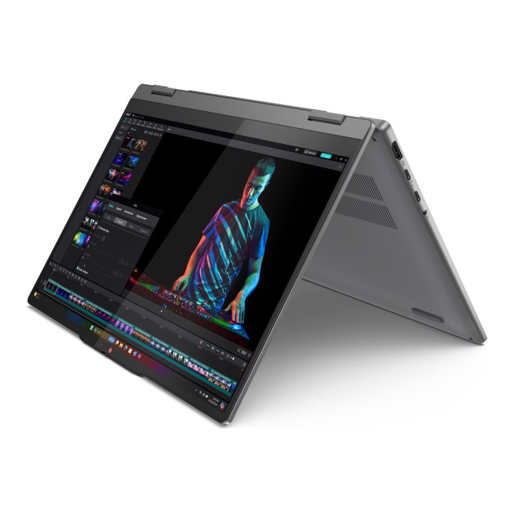Лаптоп Lenovo IdeaPad 5 2in 1, Qualcomm Snapdragon X1P42100, 14" WUXGA OLED 400N Touch, 16GB DDR5 RAM, 1TB SSD, Win 11 Home, Luna Grey   Pen - 83GH002CBM