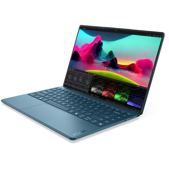 Лаптоп Lenovo Yoga Slim 9, Intel Core Ultra 7 258V, 14" WQUX OLED 400N 120Hz Touch, 32GB DDR5 RAM, 1TB SSD, Win 11 Pro, Tidal Teal - 83CX0016RM