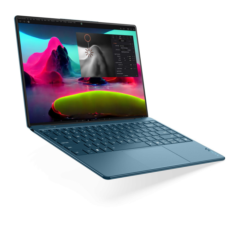 Лаптоп Lenovo Yoga Slim 9, Intel Core Ultra 7 258V, 14" WQUX OLED 400N 120Hz Touch, 32GB DDR5 RAM, 1TB SSD, Win 11 Pro, Tidal Teal - 83CX0016RM