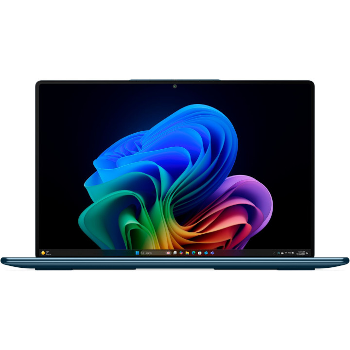 Лаптоп Lenovo Yoga Slim 9, Intel Core Ultra 7 258V, 14" WQUX OLED 400N 120Hz Touch, 32GB DDR5 RAM, 1TB SSD, Win 11 Pro, Tidal Teal - 83CX0016RM