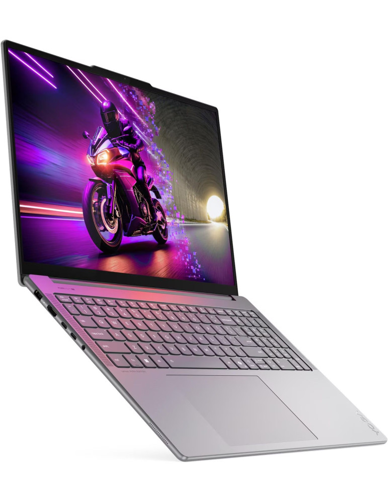 Лаптоп Lenovo Yoga Pro 9, Intel Core Ultra 7 255H, 16" 2.8K OLED 500N 120Hz, 32GB DDR5 RAM, 1TB SSD, RTX 5060 8GB, Win 11 Home, Luna Grey - 83L0000SBM