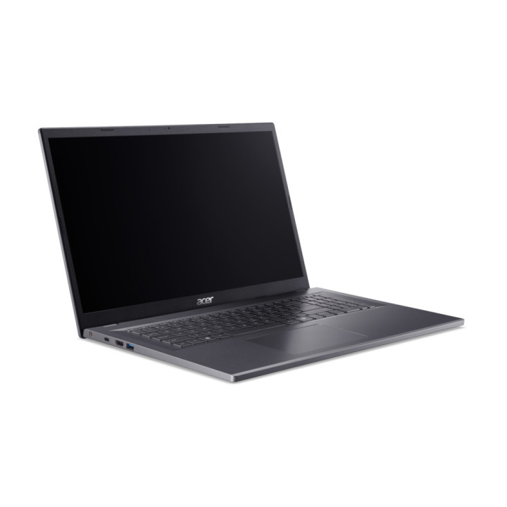 Лаптоп Acer Aspire 17, A17-51M-542K, Intel Core i5-1334U, 17.3" FHD 1920x1080 IPS slim bezel LCD, 16GB DDR5 RAM, 512GB SSD, Intel UMA, FHD Cam, WiFi 6E, BT 6E, Win 11 Home, Steel Gray - NX.KZVEX.001